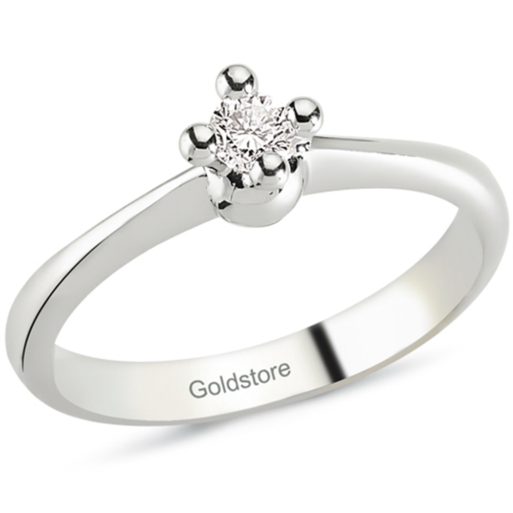 Goldstore-URL 0.11 ct. Pırlanta Tektaş Yüzük