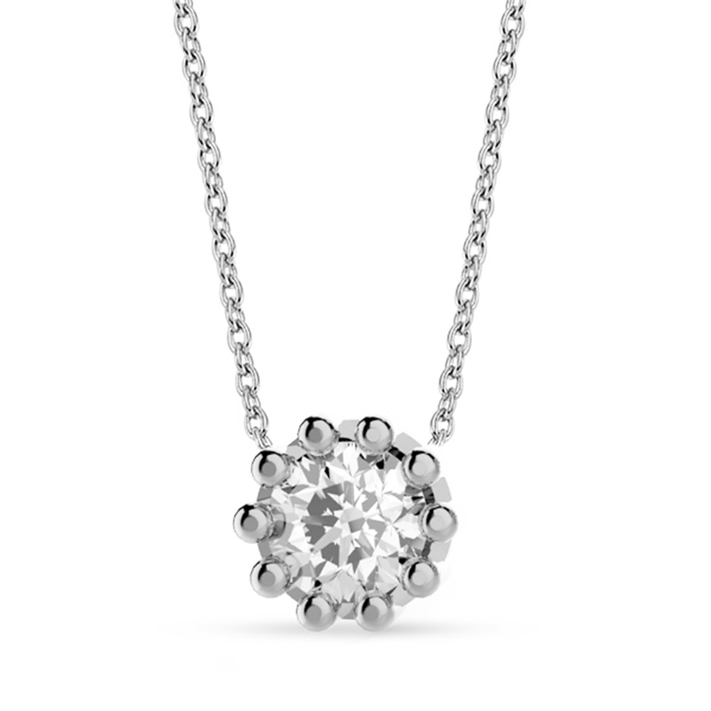 Goldstore-URL 0.22 ct. Pırlanta Klasik Tektaş Kolye