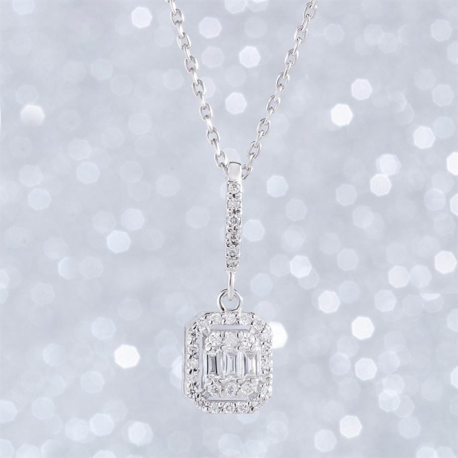 Goldstore-URL 0.25 ct. Pırlanta Fantezi Kolye