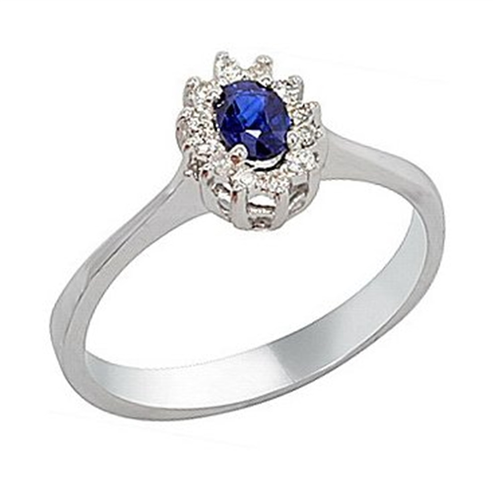 Goldstore-URL 0.28 ct. Pırlanta Safir Anturaj Set