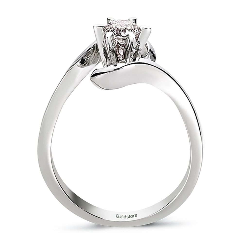 Goldstore-URL 0.31 ct. Pırlanta S Kollu Tektaş Yüzük