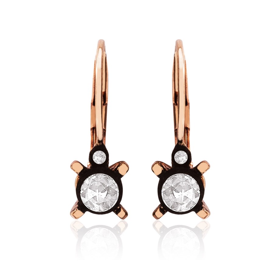Goldstore-URL 0.32 ct. Pırlanta Klasik Tektaş Küpe