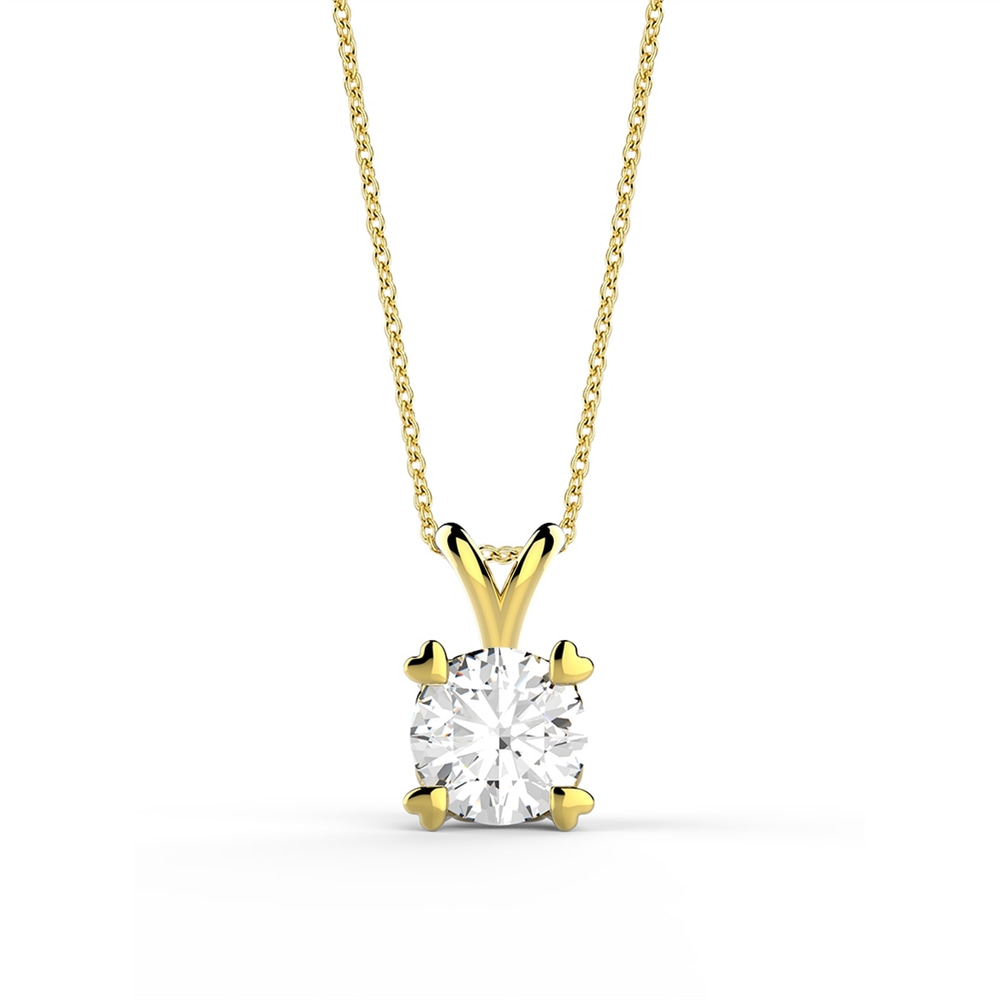 Goldstore-URL 0.5 ct. Pırlanta Klasik Tektaş Kolye