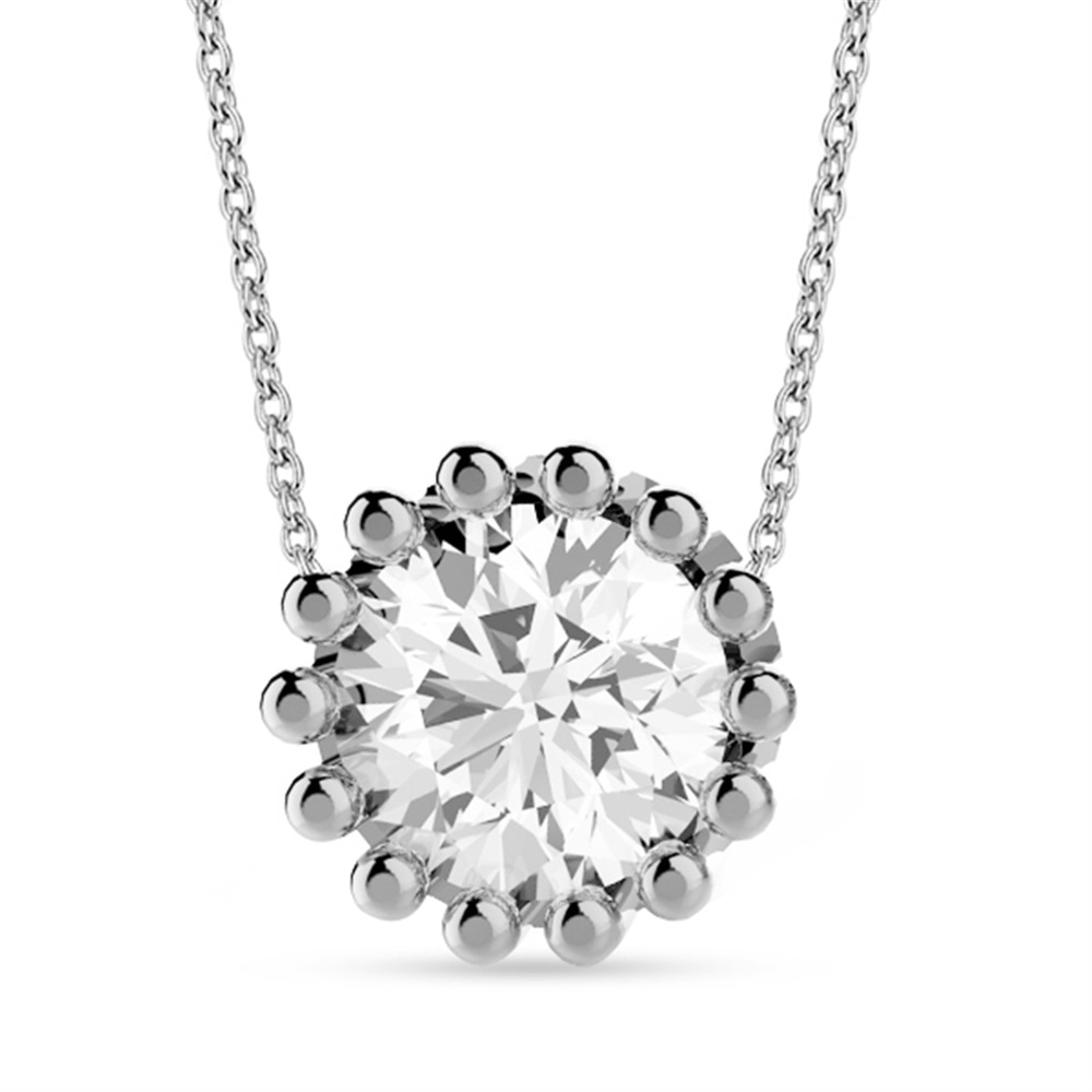 Goldstore-URL 0.7 ct. Pırlanta Klasik Tektaş Kolye