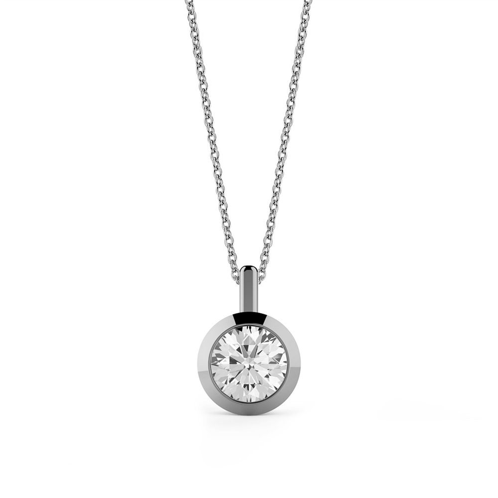 Goldstore-URL 0.7 ct. Pırlanta Klasik Tektaş Kolye