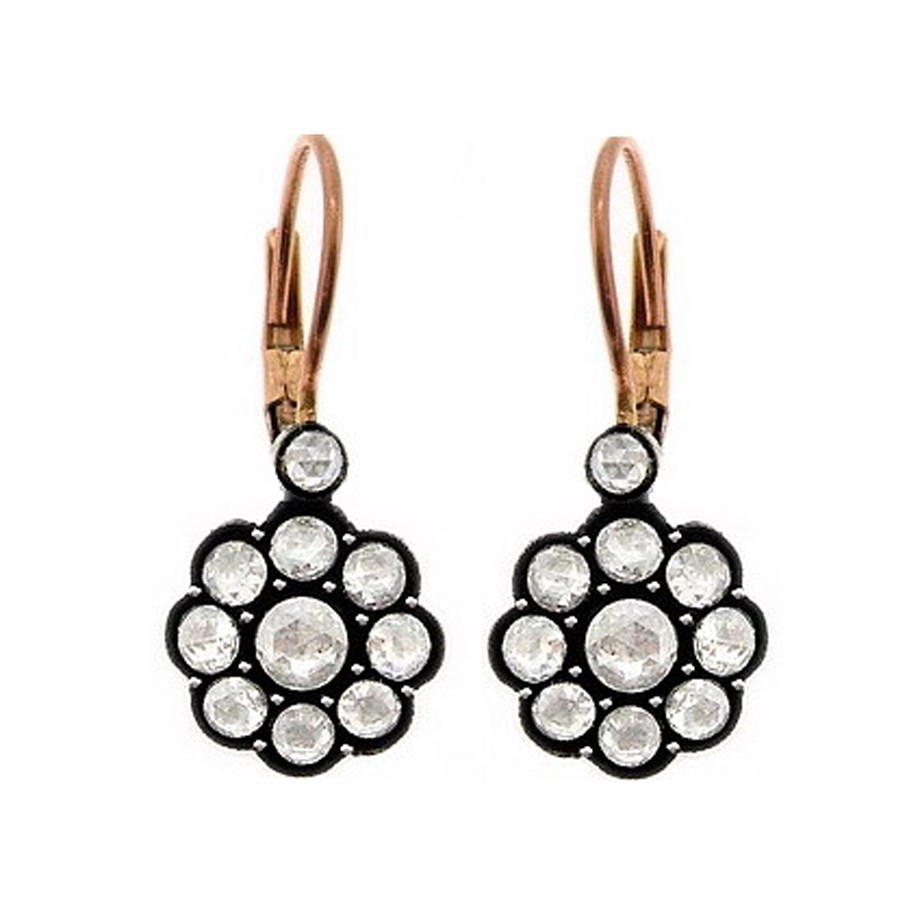 Goldstore-URL 1.11 ct. Pırlanta Gül Küpe