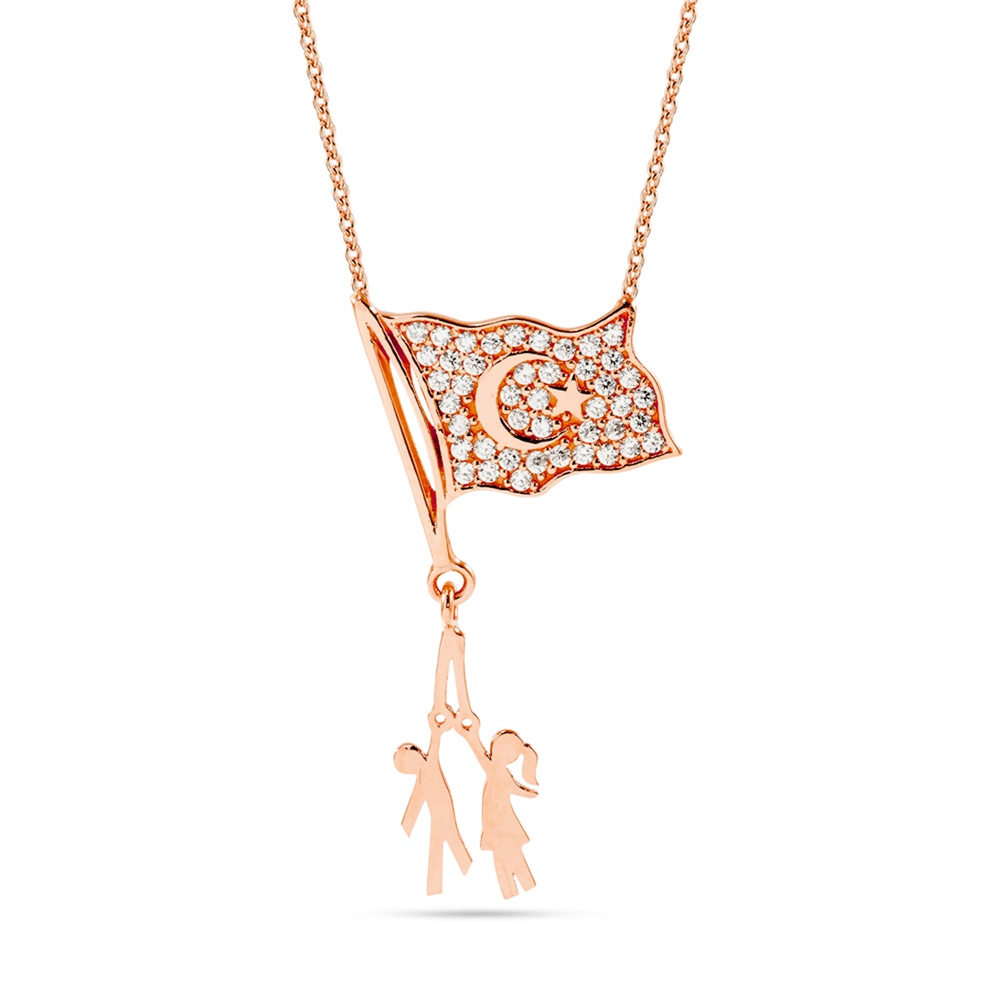 Goldstore-URL Ayyıldız, Bayrak Fantezi Kolye