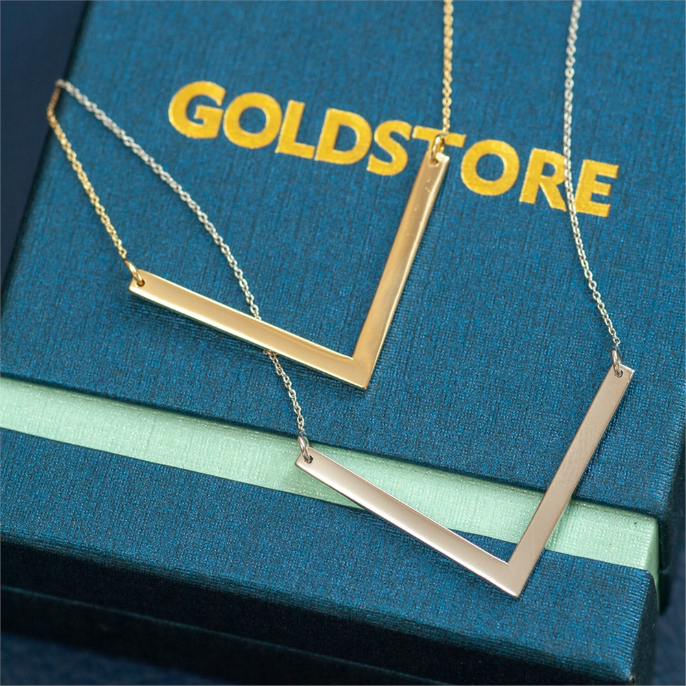 Goldstore-V Plaka İsim Kolye