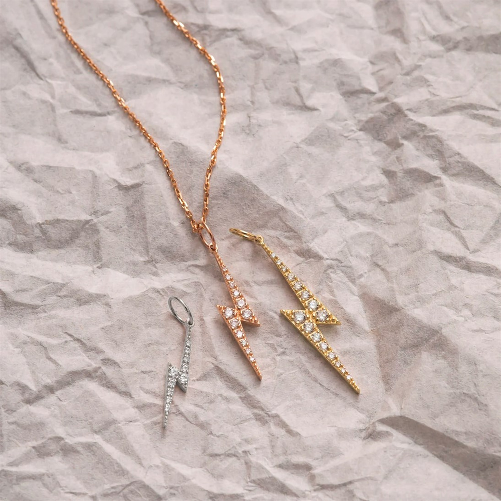 Goldstore-Vertical Lightning Necklace
