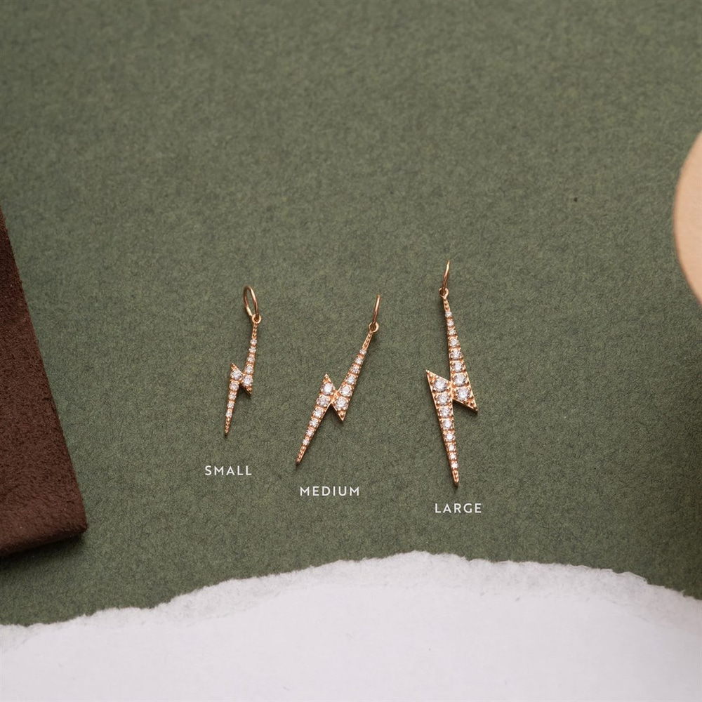 Goldstore-Vertical Lightning Necklace