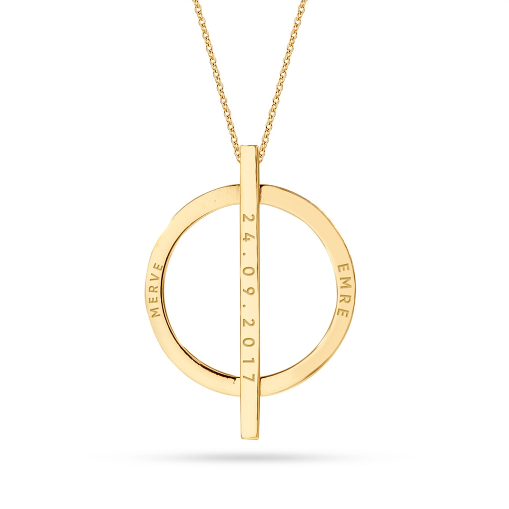 Goldstore-Yuvarlak, Çubuk İsim Kolye