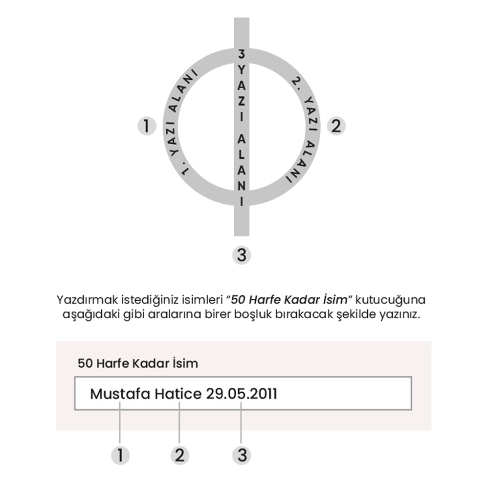Goldstore-Yuvarlak, Çubuk İsim Kolye