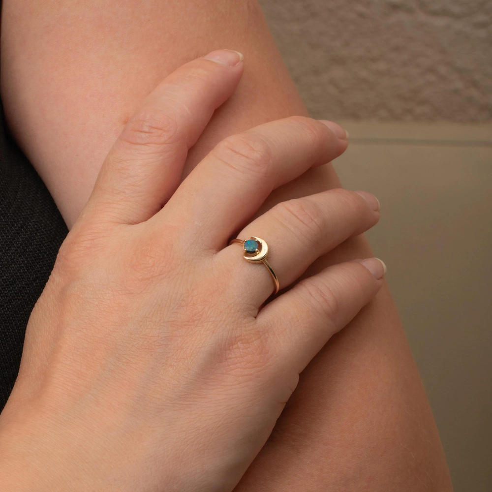Hilal Opal Altın Yüzük - Goldstore