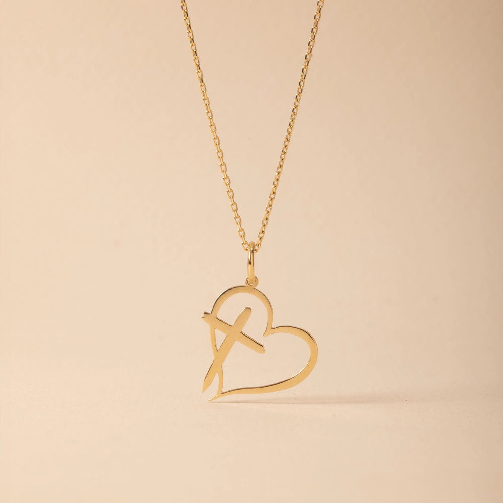 Aşk ve İnanç Sembolü Kalp Altın Kolye  - Goldstore