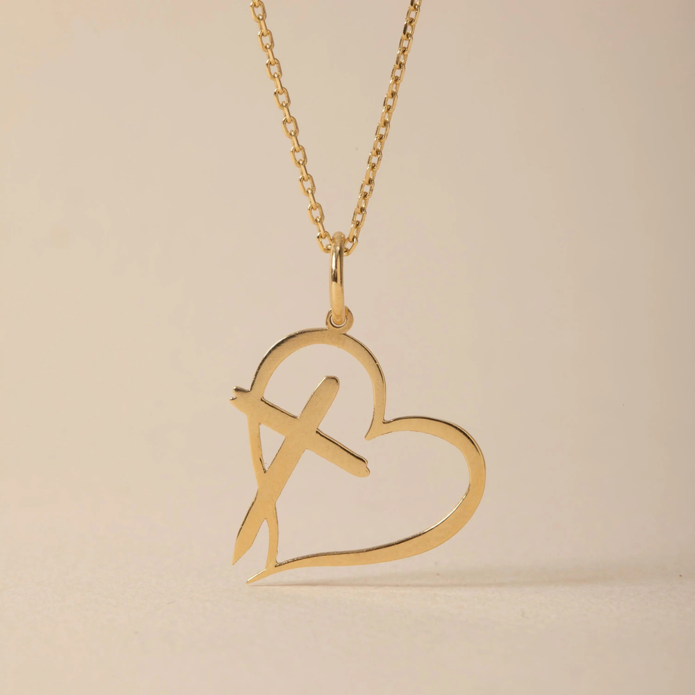 Aşk ve İnanç Sembolü Kalp Altın Kolye  - Goldstore