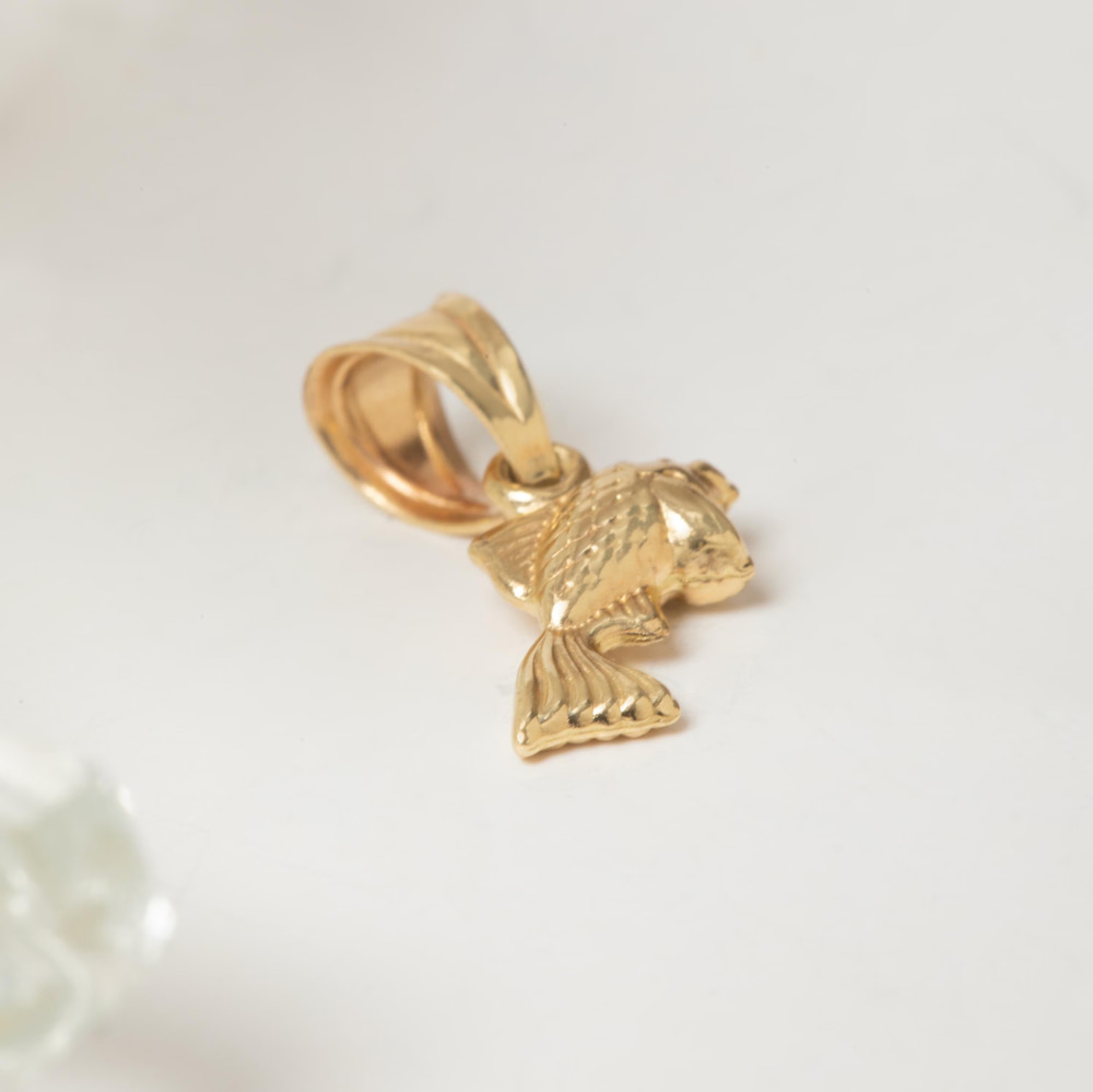 Japon Balığı Figürlü Altın Kolye - Goldstore
