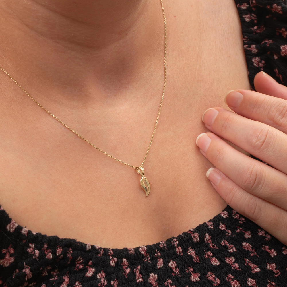 Kahve Çekirdeği Altın Kolye - Goldstore