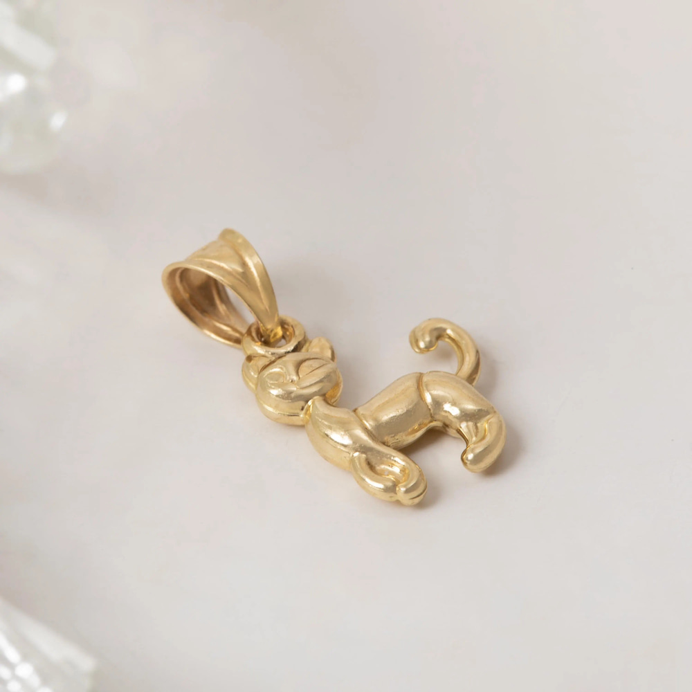 Kedi Figürlü Altın Kolye - Goldstore