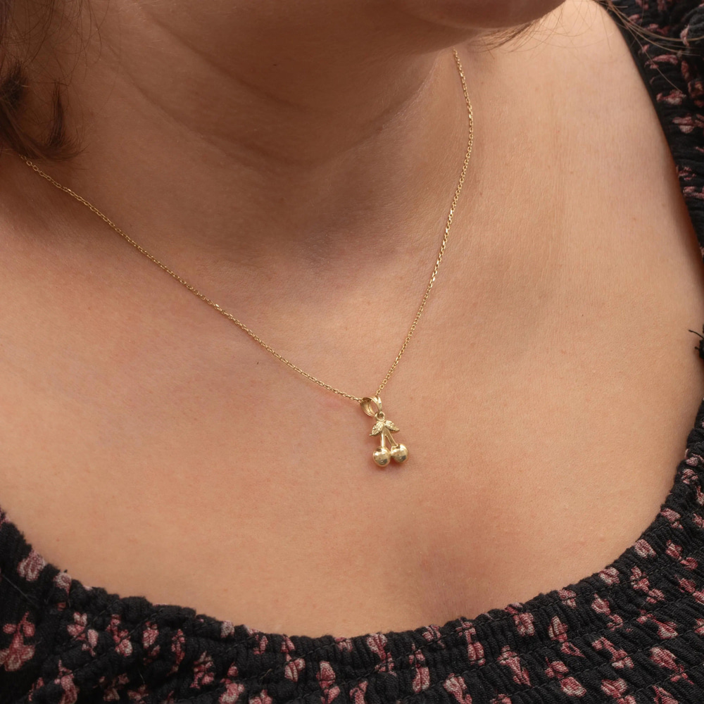 Kiraz Salkımı Altın Kolye - Goldstore