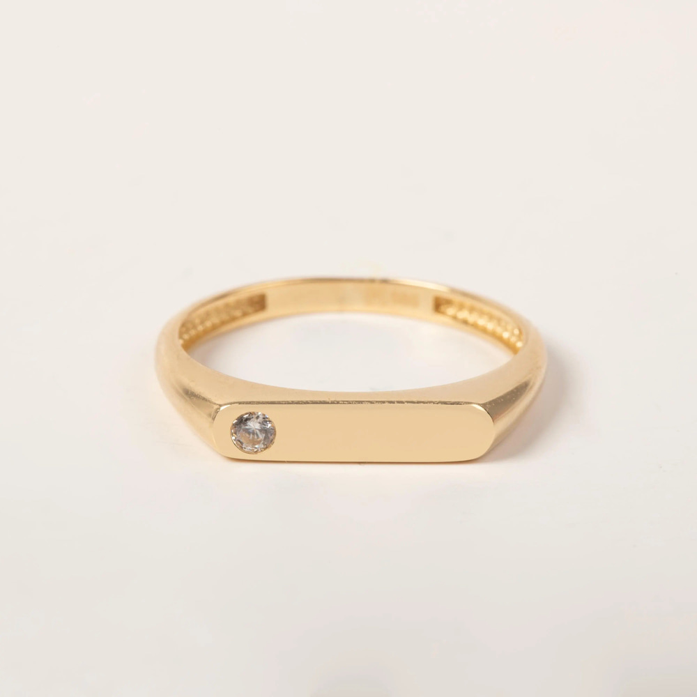 Kişiye Özel Bar Altın Yüzük - Goldstore