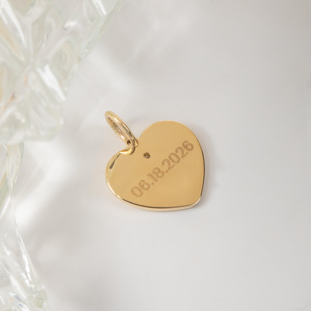 Kişiye Özel Kalp Taşlı Altın Kolye  - Goldstore