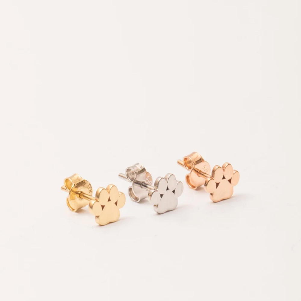 Küçük Pati İzi Küpe - Goldstore