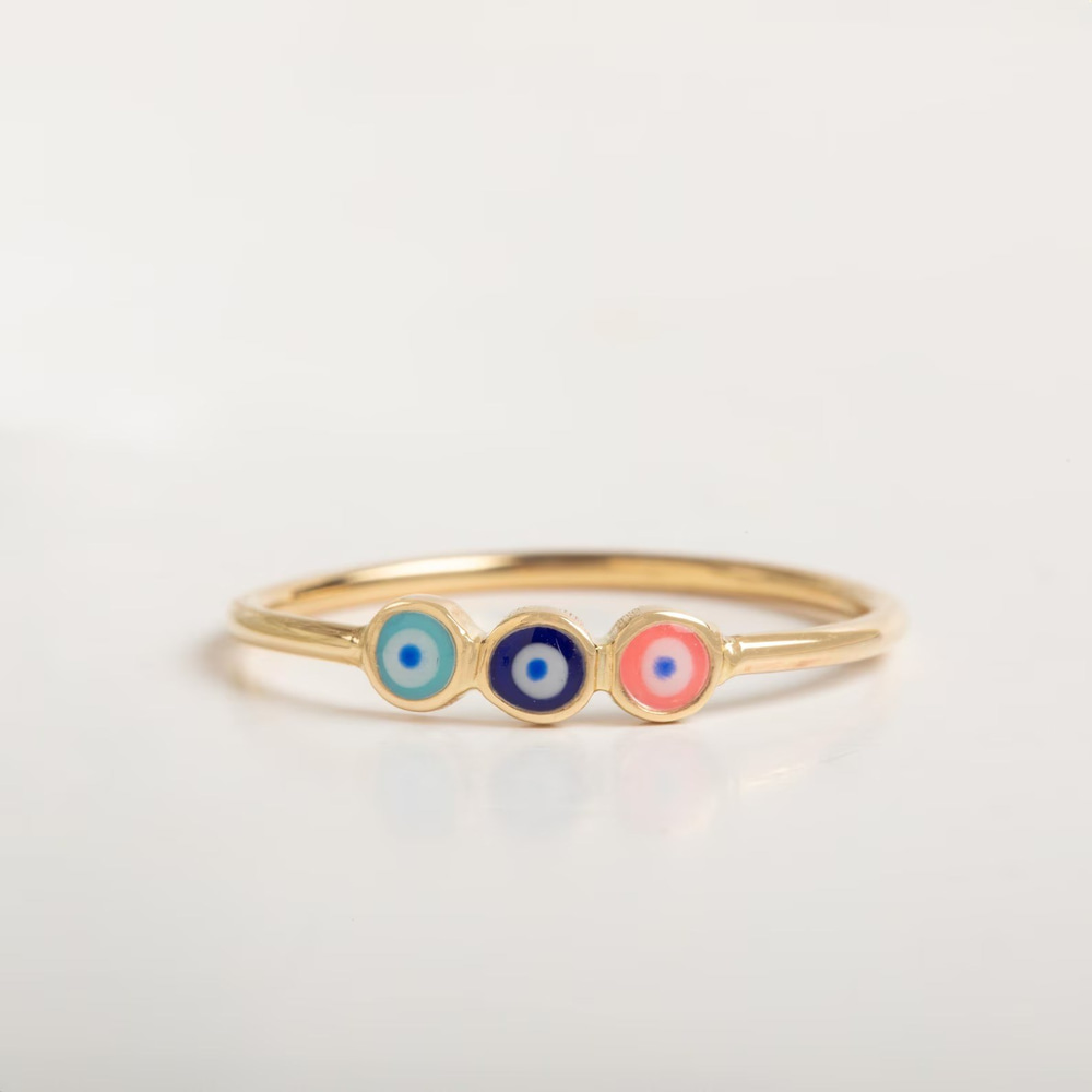 Nazar Boncuğu Altın Yüzük - Goldstore
