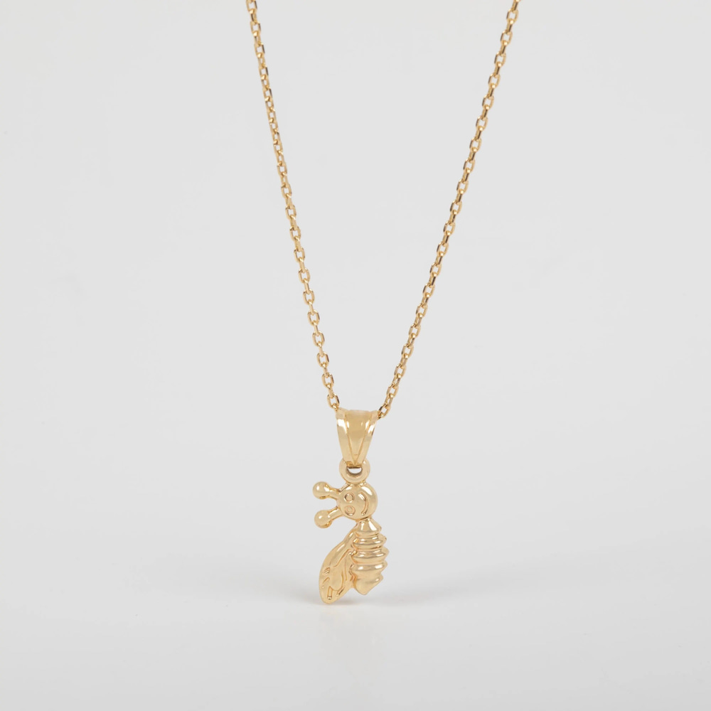 Neşeli Arı Altın Kolye - Goldstore