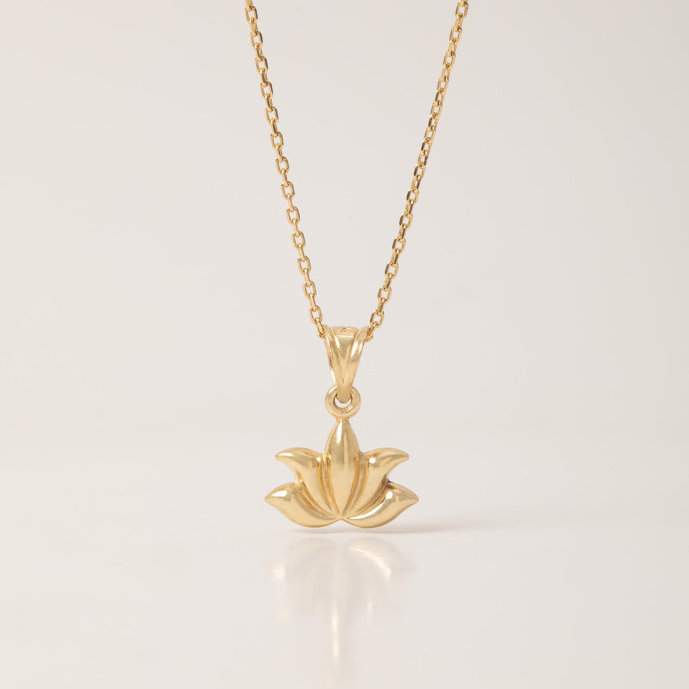 Nilüfer Çiçeği Altın Kolye - Goldstore