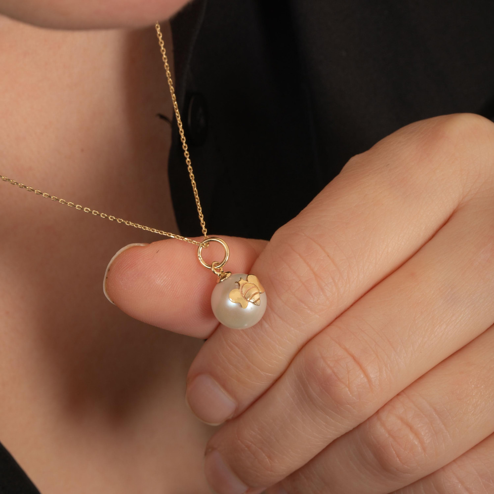 Özel Figürlü İnci Altın Kolye - Goldstore