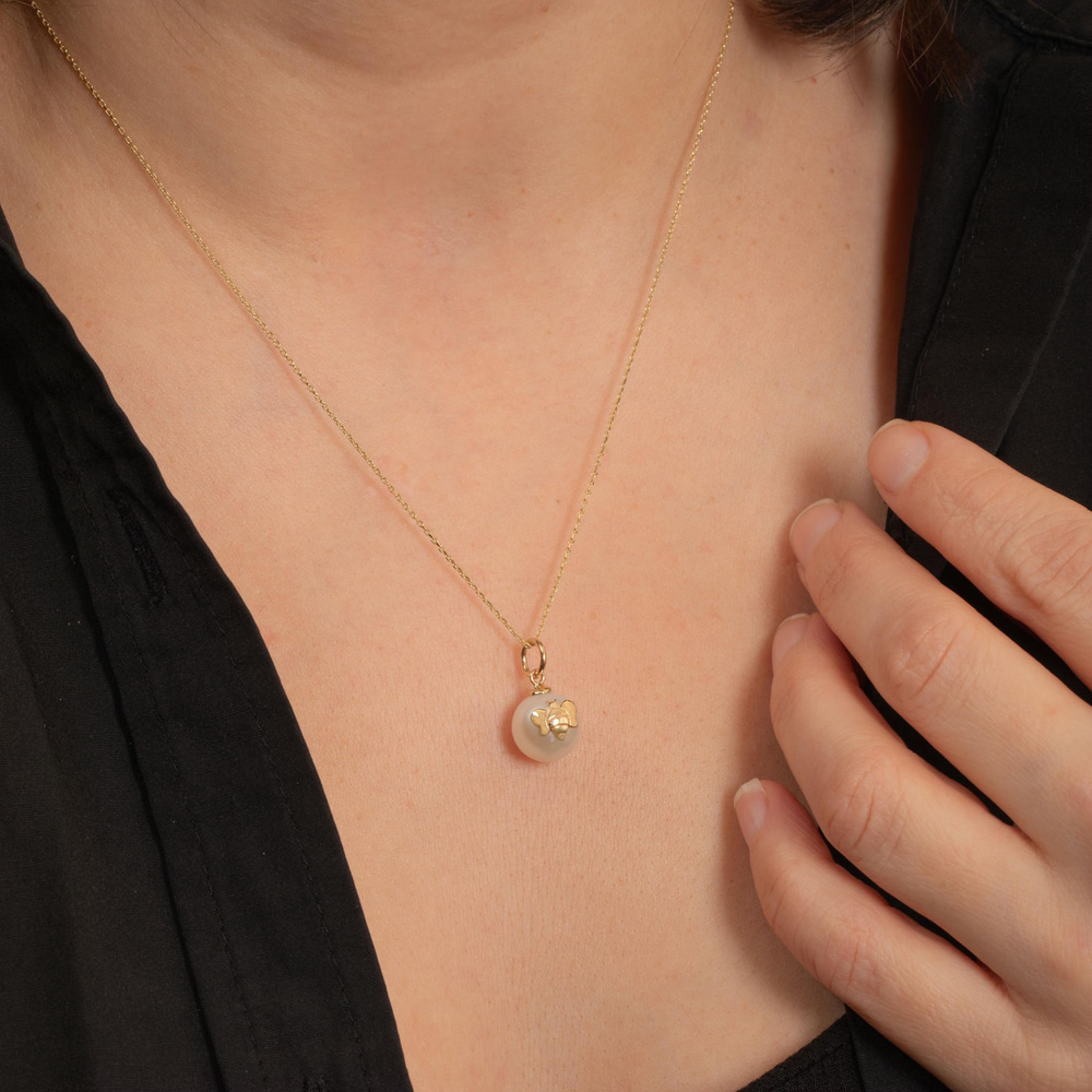 Özel Figürlü İnci Altın Kolye - Goldstore