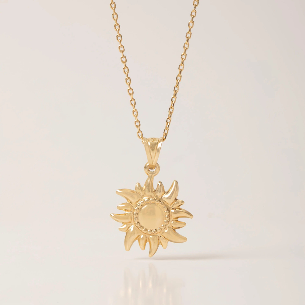 Parlayan Güneş Altın Kolye - Goldstore