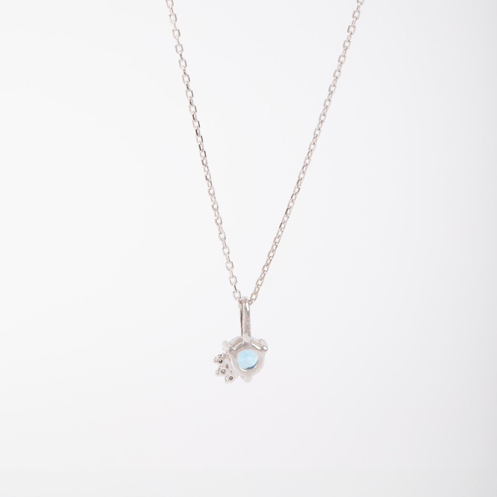 Pırlanta Detaylı Topaz Altın Kolye - Goldstore