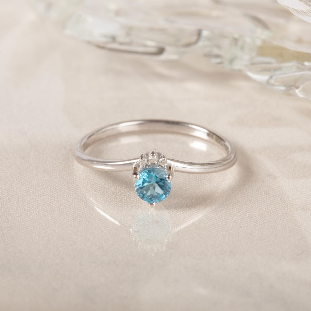 Pırlanta Işıltılı Topaz Altın Yüzük - Goldstore
