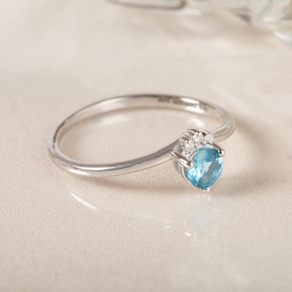 Pırlanta Işıltılı Topaz Altın Yüzük - Goldstore