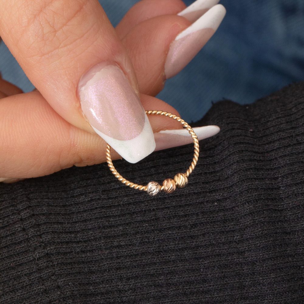 Ruhsal Altın Boncuk Yüzük - Goldstore