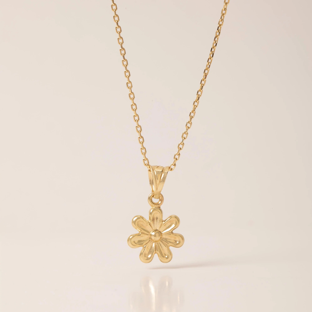 Sevimli Çiçek Altın Kolye - Goldstore