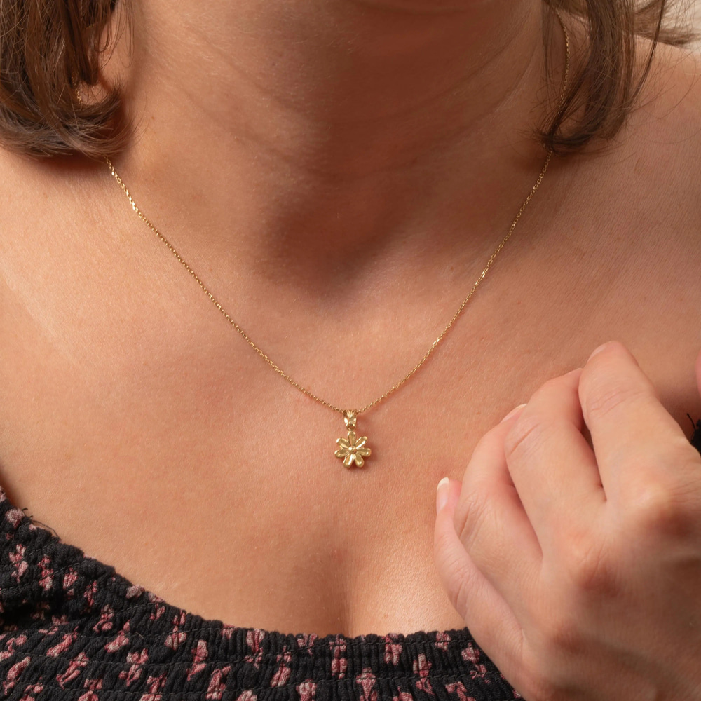Sevimli Çiçek Altın Kolye - Goldstore