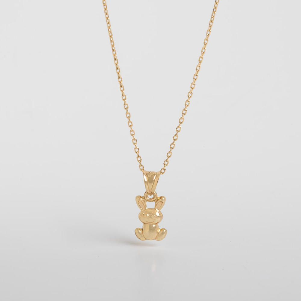 Sevimli Tavşan Altın Kolye - Goldstore