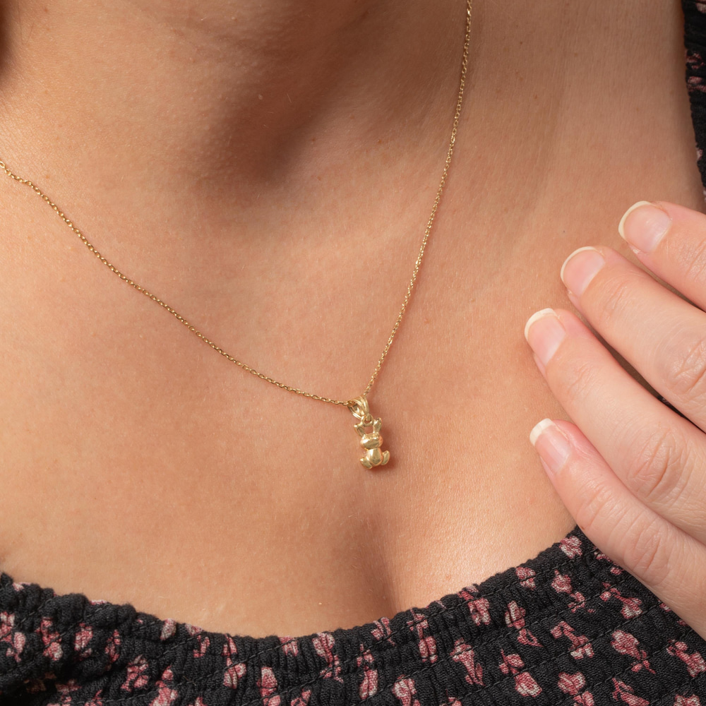 Sevimli Tavşan Altın Kolye - Goldstore