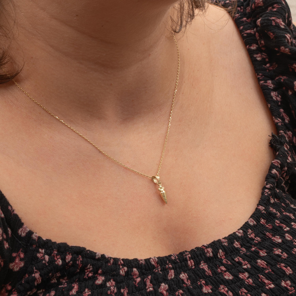 Şirin Havuç Altın Kolye - Goldstore