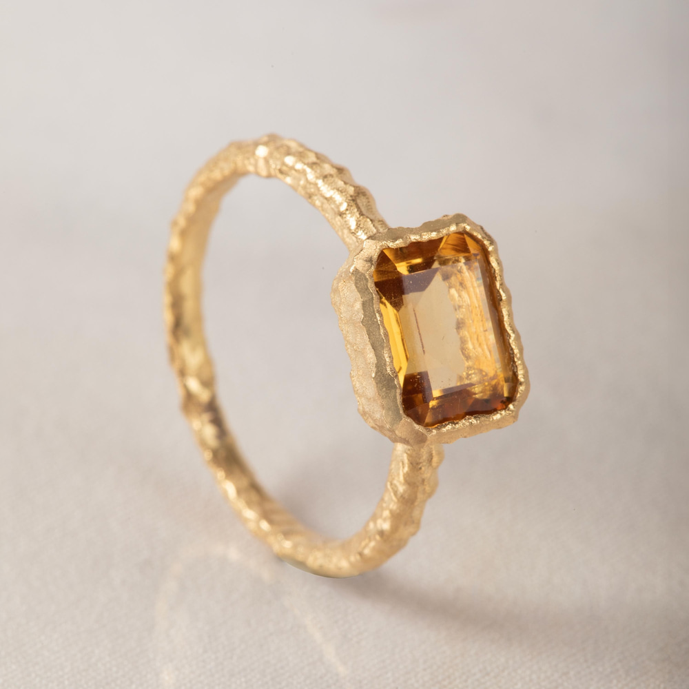 Sitrin Işıltısı Altın Yüzük - Goldstore