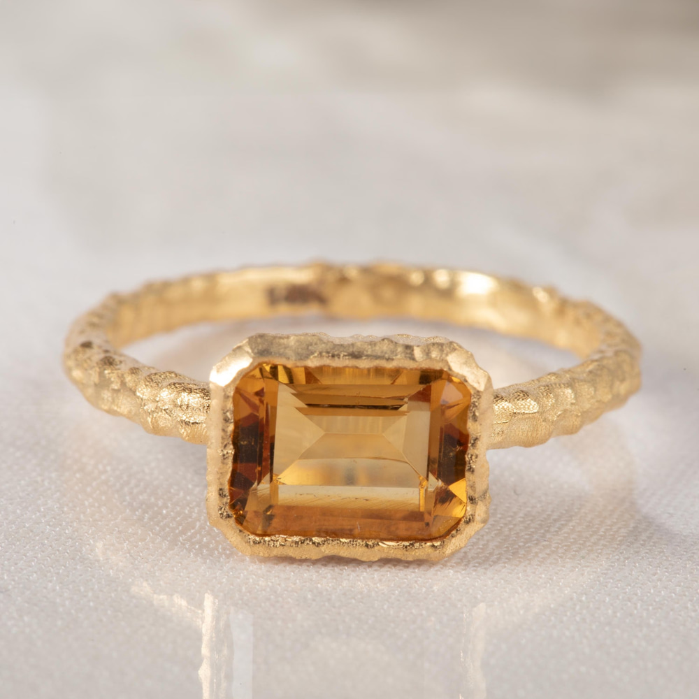 Sitrin Işıltısı Altın Yüzük - Goldstore