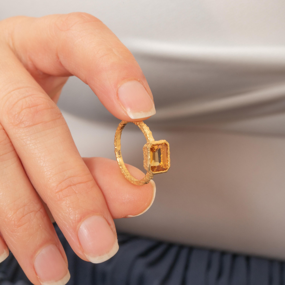 Sitrin Işıltısı Altın Yüzük - Goldstore