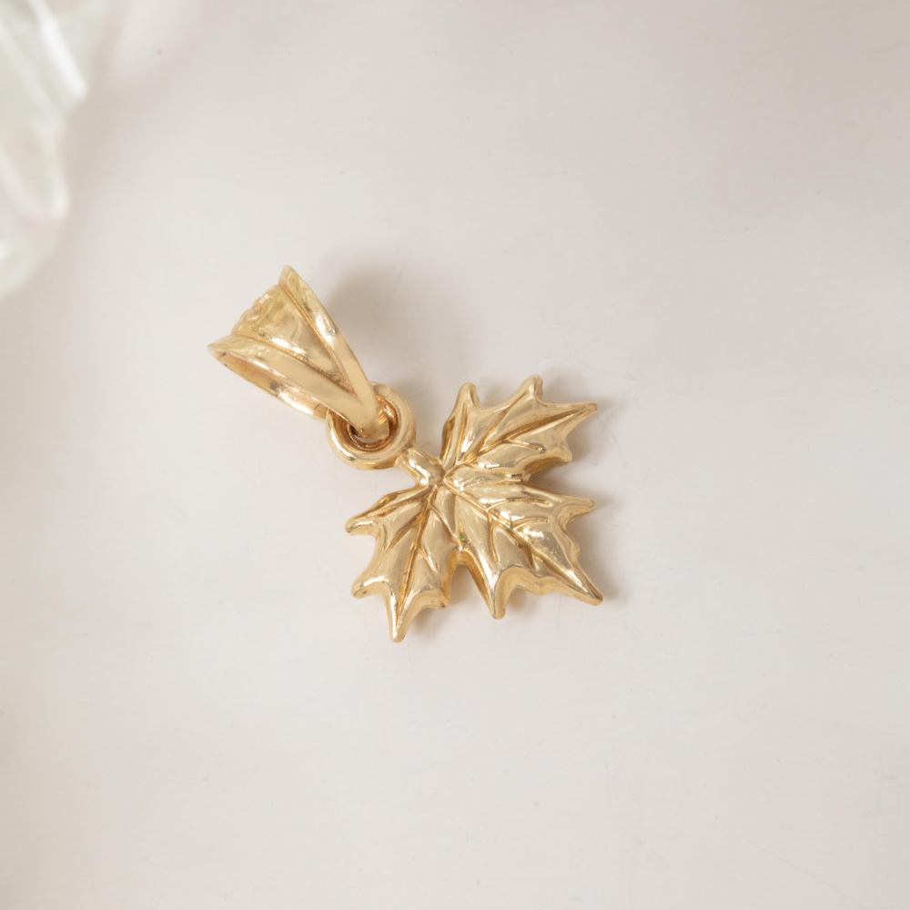 Sonbahar Yaprağı Altın Kolye - Goldstore