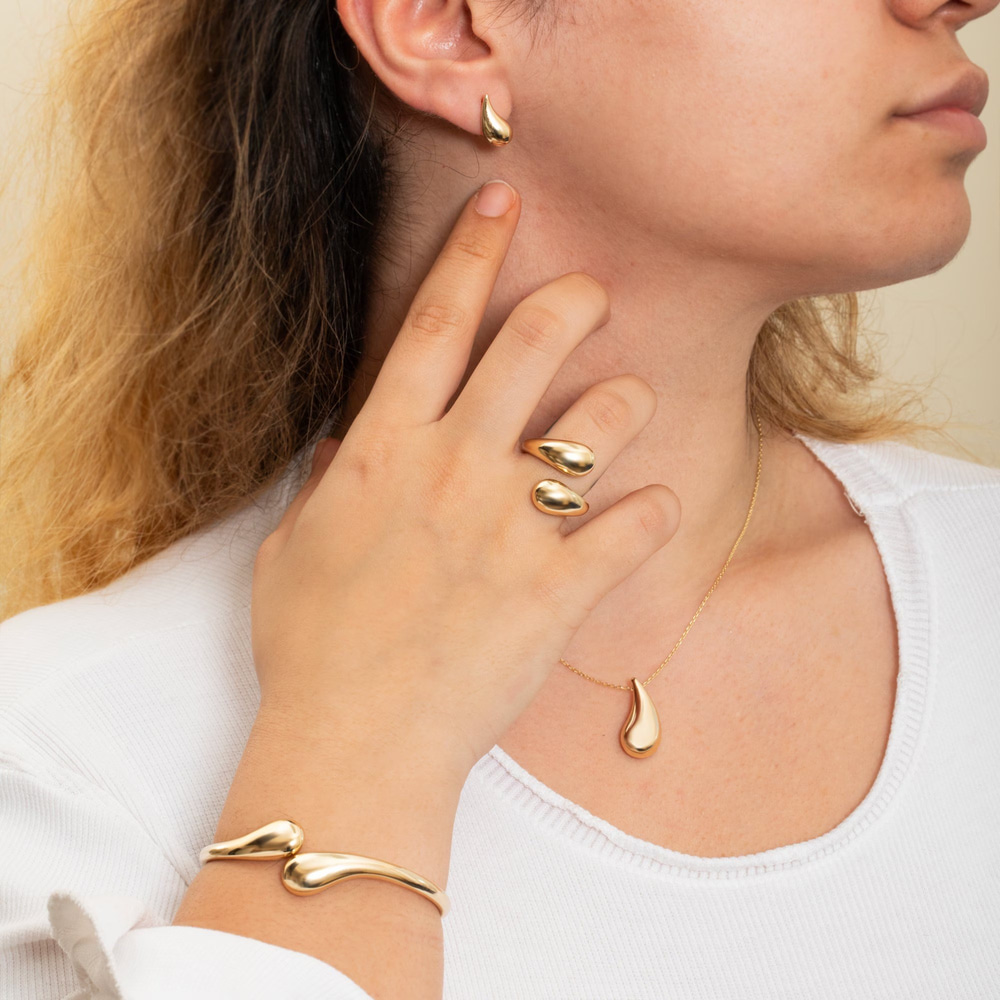 Zamansız Altın Kelepçe Bileklilk - Goldstore