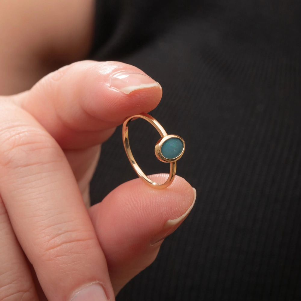 Zamansız Opal Altın Yüzük - Goldstore