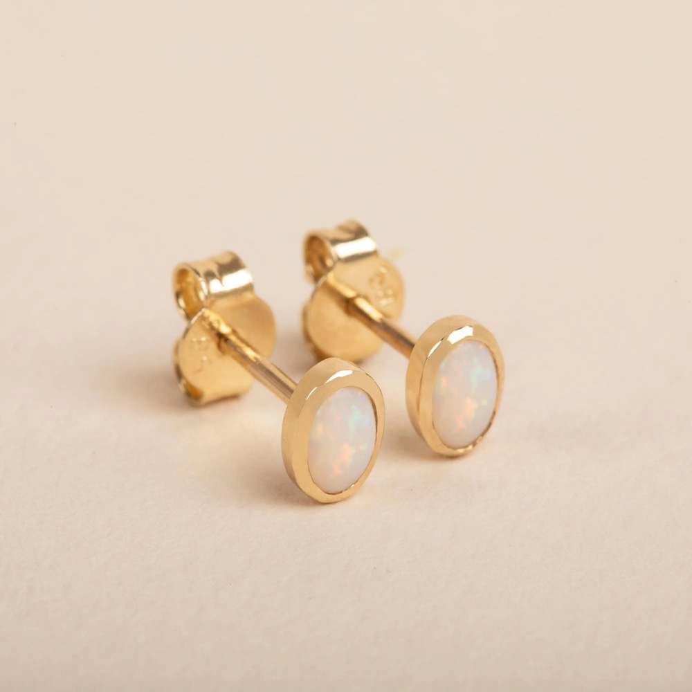 Zamansız Opal Taşlı Altın Küpe - Goldstore