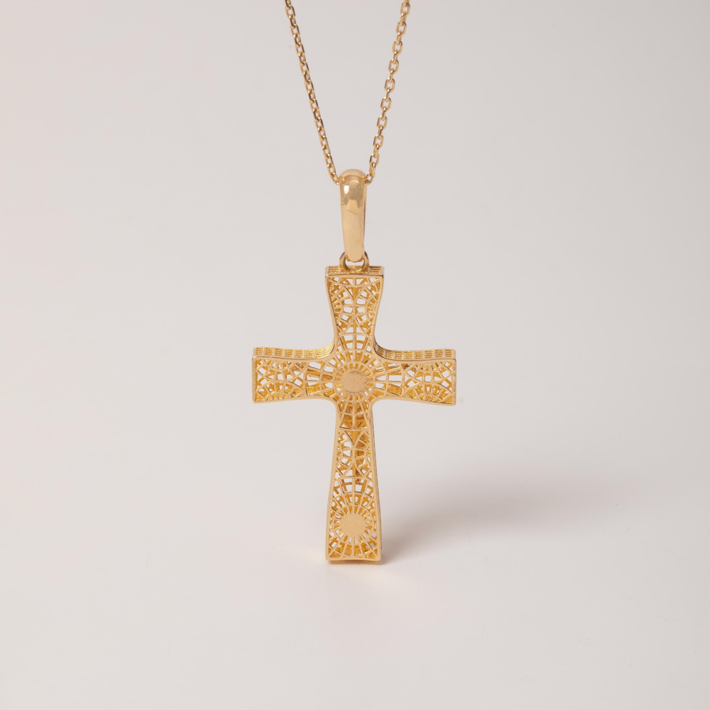Zarif Haç Altın Kolye  - Goldstore