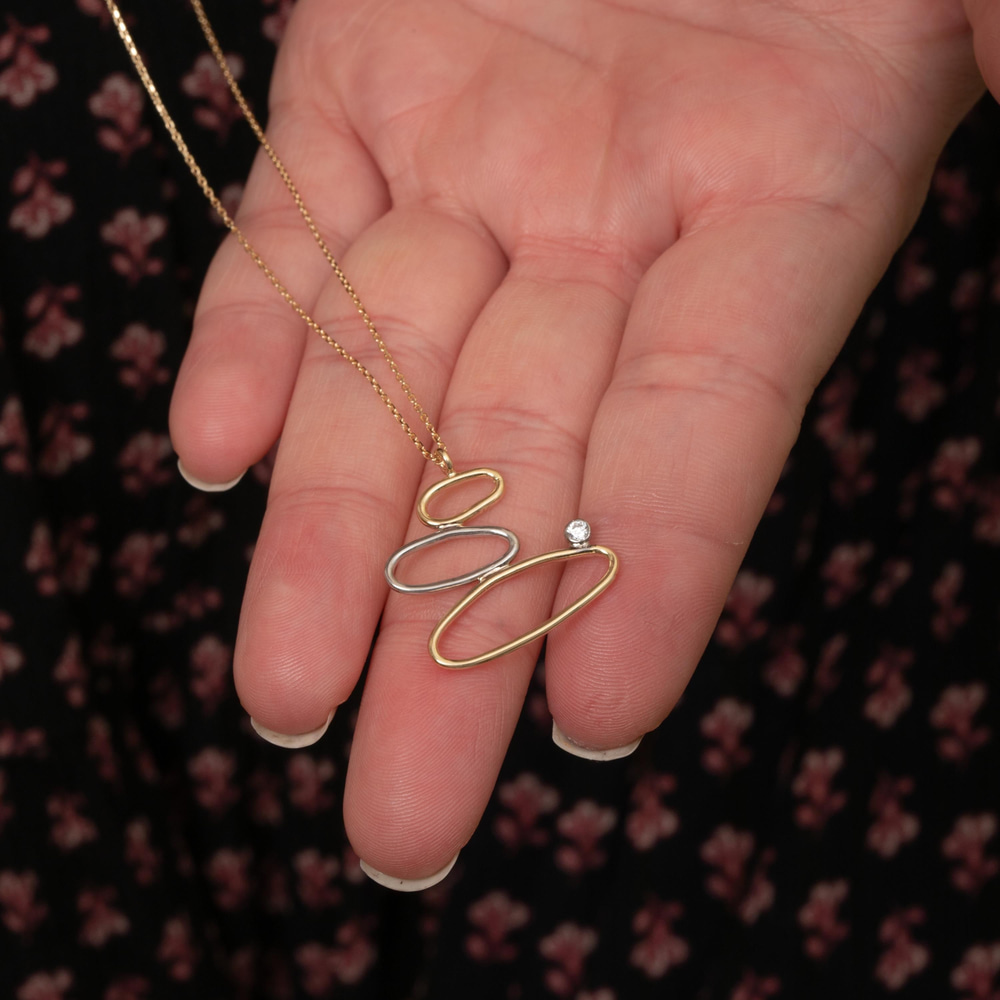 Zen Taşları İlhamlı Altın Kolye - Goldstore